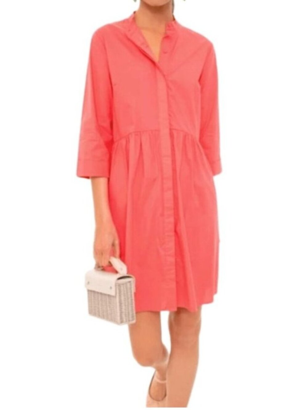 Tuckernuck Poppy Pink Cotton Poplin Royal Shirt Mini Dress Pink XS